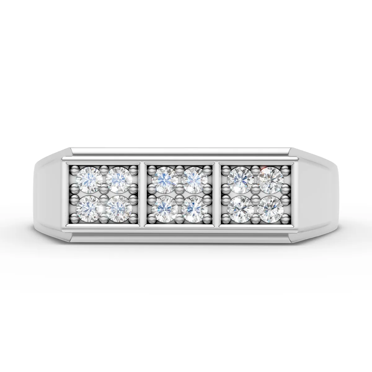 Triple Cluster Diamond Ring